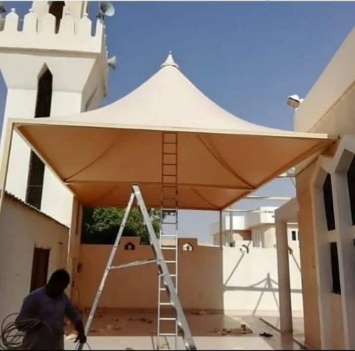 مظلات هرمية بالرياض حي القادسية 2025 متانة مضمونة