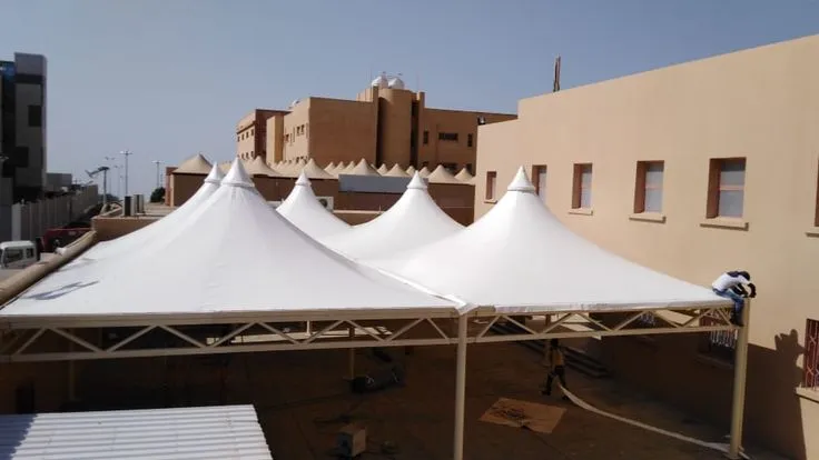 مظلات مدارس ومساجد بحي الرمال الرياض تركيب احترافي وتصاميم متينة
