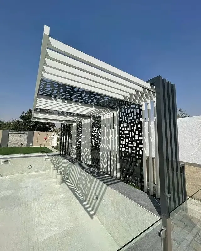 حدادتركيب برجولات حديد للأحواش حي الملقا:أفضل التصاميم